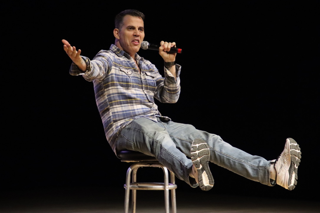 Steve-O performing at The Strand Ballroom & Theatre