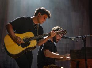 Noah Kahan performed at the Bank of New Hampshire Pavilion
