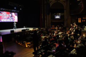 Steve-O performing at The Strand Ballroom & Theatre