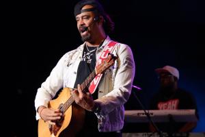 Michael Franti at the Leader Bank Pavilion