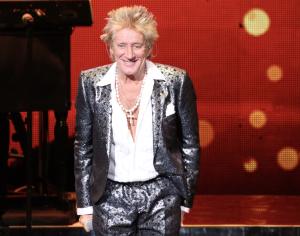 Rod Stewart performing at the Xfinity Center