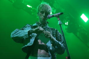 Machine Gun Kelly at the Mohegan Sun Arena on October 31, 2021
