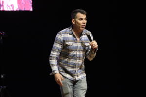 Steve-O performing at The Strand Ballroom & Theatre