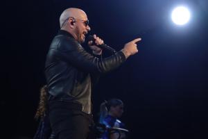 Pitbull at the Xfinity Center in Mansfield, MA