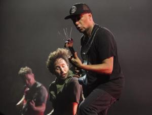 Rage Against The Machine performing at the PPG Paints Arena