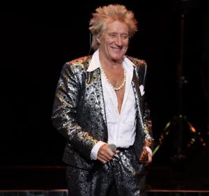 Rod Stewart performing at the Xfinity Center