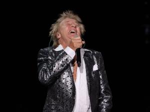 Rod Stewart performing at the Xfinity Center