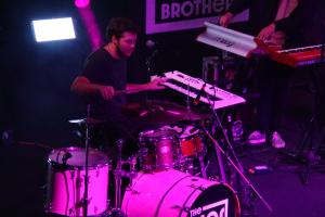 The Ries Brothers performing at Soundcheck Studios in Pembroke, Massachusetts
