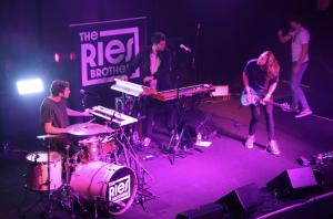 The Ries Brothers performing at Soundcheck Studios in Pembroke, Massachusetts