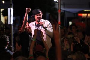 Michael Franti at the Leader Bank Pavilion