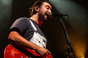 Noah Kahan performed at the Bank of New Hampshire Pavilion