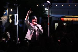 Michael Franti at the Leader Bank Pavilion