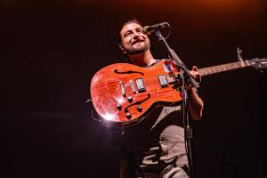 Noah Kahan performed at the Bank of New Hampshire Pavilion