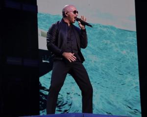 Pitbull at the Xfinity Center in Mansfield, MA