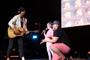 Michael Franti at the Leader Bank Pavilion