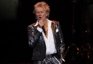 Rod Stewart performing at the Xfinity Center