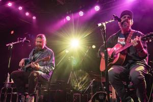 Al & Rob of moe. at Soundcheck Studios in Pembroke, Massachusetts on November 19, 2023.