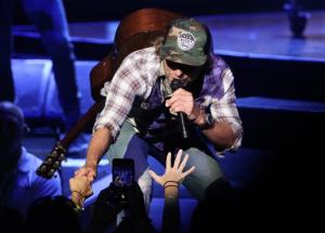 Dierks Bentley at the Xfinity Center in Mansfield, Massachusetts