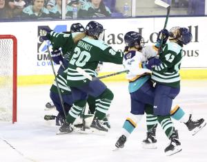 The Boston Fleet vs the New York Sirens at the Tsongas Center on 3/5/2025
