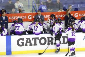 PWHL's Boston Fleet vs Minnesota Frost at the Tsongas Center in Lowell, Massachusetts on 12/4/2024.